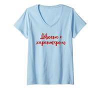 Femme Fille De Caractère En Russe Costume Pour Les Russes Russie T-Shirt avec Col en V