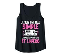 Femme Fille simple j' aime le camping-car apéro femme campeur Débardeur