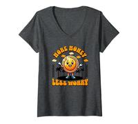 Femme Financial Freedom More Money Less Worry Saver Finance T-Shirt avec Col en V