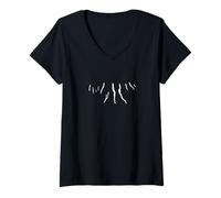 Femme Finger Lakes Map Tee New York Voyage dans Les Parcs d'Ithaca T-Shirt avec Col en V