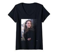 Femme Fiona Apple Tidal Pop Singer in NYC par David Corio T-Shirt avec Col en V