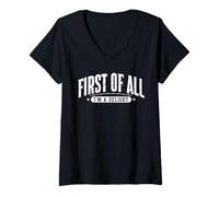 Femme First of All Im a Delight Funny Sport T-Shirt avec Col en V