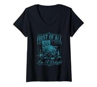 Femme First of All Im A Delight Raton Laveur T-Shirt avec Col en V