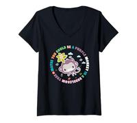 Femme Fisher-Price Purple Monkey - Singe Violet Suspendu T-Shirt avec Col en V