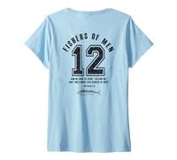 Femme Fishers of Men 12 Disciples Chrétien Papa Bible Verse T-Shirt avec Col en V
