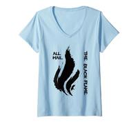 Femme Flamme Noire Feu intérieur Conscient de soi Païen Liberté T-Shirt avec Col en V