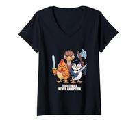 Femme Flight Was Never an Option Fun Bird Psychology Joke T-Shirt avec Col en V