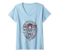 Femme Float Effrayant Clown Horreur Ballon Art T-Shirt avec Col en V