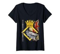 Femme Flugzeugträger « HMS Ark Royal » T-Shirt avec Col en V