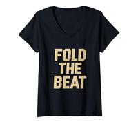Femme Fold the Beat Ska T-Shirt avec Col en V