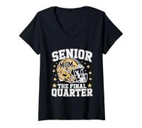 Femme Football Senior, Maman, mère, Jour du Match du dernier Quart 2026 T-Shirt avec Col en V