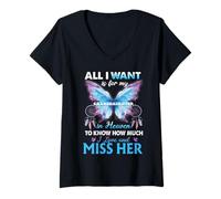 Femme for My petidaughter in Heaven to Know How Much i Love Her T-Shirt avec Col en V