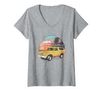 Femme Ford Bronco at The Beach T-Shirt avec Col en V