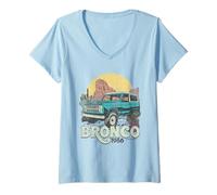 Femme Ford Bronco Desert Ride T-Shirt avec Col en V