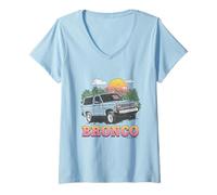 Femme Ford Bronco in The Mountains T-Shirt avec Col en V