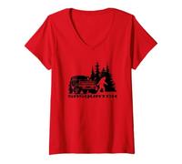 Femme Ford Bronco Sasquatch T-Shirt avec Col en V