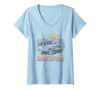 Femme Ford Bronco Sunrise T-Shirt avec Col en V