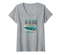 Femme Ford - Hit The Road Falçon T-Shirt avec Col en V