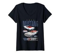 Femme Ford Mustang 67 T-Shirt avec Col en V