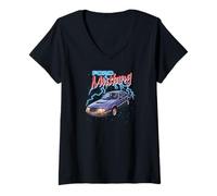 Femme Ford Mustang Lightning T-Shirt avec Col en V