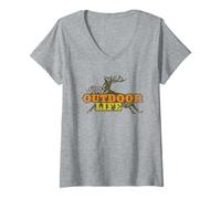 Femme Ford The Outdoor Life T-Shirt avec Col en V