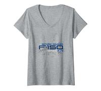 Femme Ford Trucks F-150 Engine Schematic T-Shirt avec Col en V