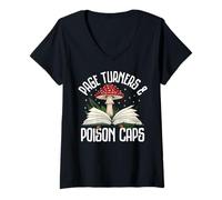 Femme Forest - Tourne-Pages et Capsules empoisonnées T-Shirt avec Col en V