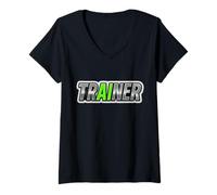 Femme Formation d'ingénieur en Intelligence Artificielle AI Model Trainer T-Shirt avec Col en V