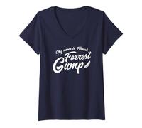 Femme Forrest Gump My Name is Forrest Script T-Shirt avec Col en V