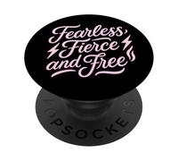 Femme Forte et intrépide, féroce et Libre, Croyez en Vous PopSockets PopGrip Adhésif