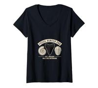 Femme Fossil Hunter Dad Paléontologie Megalodon T-Shirt avec Col en V