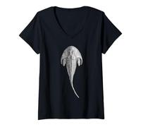 Femme Fossile de céphalaspis - Paléontologie des vertébrés du Dévonien précoce T-Shirt avec Col en V