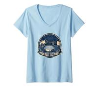 Femme Foucault Test Night Optique de télescope T-Shirt avec Col en V