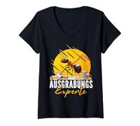 Femme Fourmi amusante avec pelle pour les fans d'archéologie T-Shirt avec Col en V