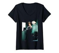 Femme Fox Mulder The X-Files David Duchovny par Michael Grecco T-Shirt avec Col en V