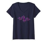 Femme Fractimage ! Mathématiques comme Art - Mandelbrot Fractal Art T-Shirt avec Col en V