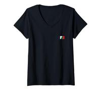 Femme France Algérie Fierté Simple Drapeau Franco Algérien T-Shirt avec Col en V