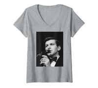 Femme Frank Sinatra Jr Chanteur et Acteur That Face 1964 T-Shirt avec Col en V