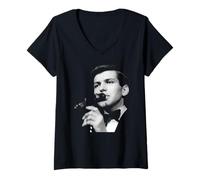 Femme Frank Sinatra Jr That Face Chanteur et Acteur 1964 T-Shirt avec Col en V
