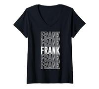 Femme Frank T-Shirt avec Col en V