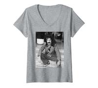 Femme Frank Zappa à Londres, tournée des 10 Ans des mères, 1974 T-Shirt avec Col en V