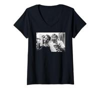 Femme Frankie Howard et Rik Mayall Comedians Lors d'une Manifestation en 1984 T-Shirt avec Col en V