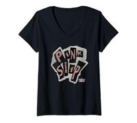 Femme Freaky Friday Pink Slink Logo T-Shirt avec Col en V