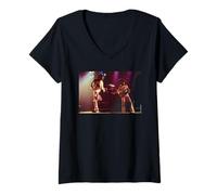 Femme Freddie Mercury Brian May Queen en Direct de Martyn Goddard T-Shirt avec Col en V
