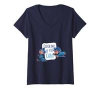 Femme Friends. Catch Me If You Can! T-Shirt avec Col en V