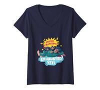 Femme Friends. Energy Monsters T-Shirt avec Col en V