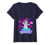 Femme Friends. Galactic Chill T-Shirt avec Col en V