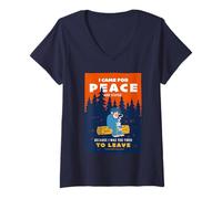 Femme Friends. I Came for Peace T-Shirt avec Col en V