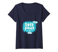 Femme Friends. Soft Paws T-Shirt avec Col en V