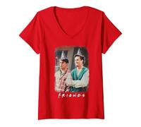 Femme Friends TV Show Joey Chandler Bachelor Party Besties Fan des années 90 T-Shirt avec Col en V